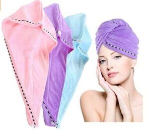 3 Pieces Microfiber Turban Hair Towel