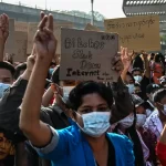 Protests Myanmar NetBlocksFingasenGadget